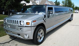 Свадебный лимузин Hummer H2 Limousine № У3594, серебристый