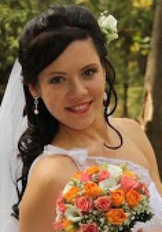 Cвадебная прическа Л14340 с распущенными волосами