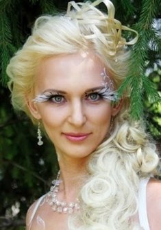 Cвадебная прическа С14346 с распущенными волосами