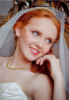 Cвадебная прическа Г14385 с собранными волосами