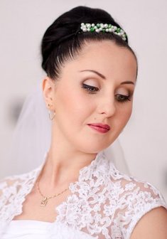 Cвадебная прическа Г14389 в греческом стиле