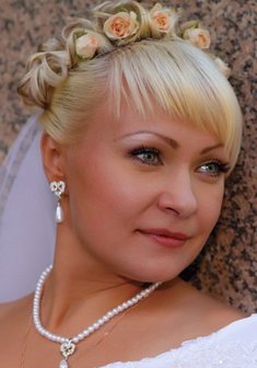 Cвадебная прическа М14478 с собранными волосами