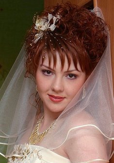 Cвадебная прическа М14480 с собранными волосами