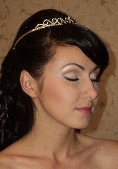 Cвадебная прическа М14483 с распущенными волосами