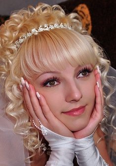 Cвадебная прическа М14488 с собранными волосами