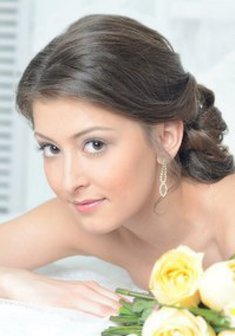 Cвадебная прическа А14498 с собранными волосами