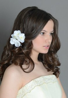 Cвадебная прическа А14502 с распущенными волосами