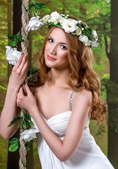 Cвадебная прическа С16103 с распущенными волосами