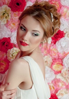 Cвадебная прическа С16141 с собранными волосами