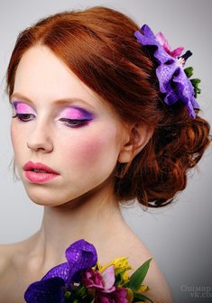 Cвадебная прическа С16145 с собранными волосами