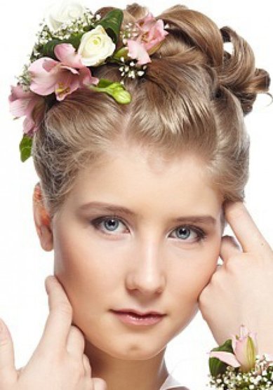 Прическа на свадьбу Т14530 - Стилист-визажист Татьяна Агулина