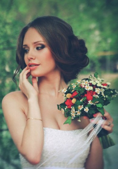 Прическа на свадьбу С16114 - Стилист-визажист Софья Рубцова