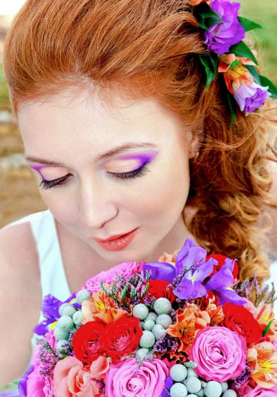 Свадебный образ Яркий свадебный макияж (С18085) - Стилист-визажист Софья Рубцова