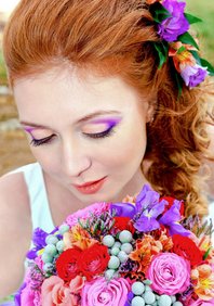 Свадебный макияж Яркий свадебный макияж (С18085)