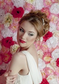 Свадебный макияж Красные губы (С18103)