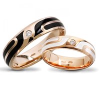 Обручальные кольца ЛИНИИ ЛЮБВИ | ЛИНИИ ЛЮБВИ-S3196 из красного золота, гладкие