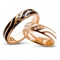 Обручальные кольца ЛИНИИ ЛЮБВИ | ЛИНИИ ЛЮБВИ-S3201 из красного золота, гладкие
