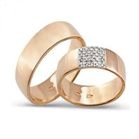 Обручальные кольца АНГЛИЯ | АНГЛИЯ-S3212 из красного золота, гладкие