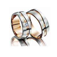 Обручальные кольца S3218 комбинированные, гладкие