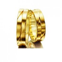 Обручальные кольца S3222 из желтого золота, фигурные