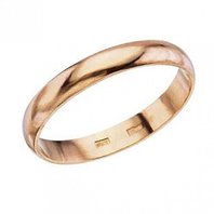 Обручальное кольцо М3232 из красного золота, гладкое