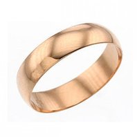 Обручальное кольцо М3236 из красного золота, гладкое