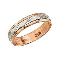 Обручальное кольцо М3239 комбинированное, фигурное