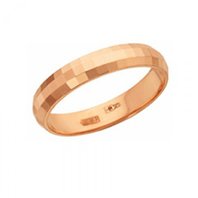 Обручальное кольцо Б3301 из розового золота, фигурное