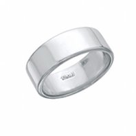Обручальное кольцо Б3302 из платины, гладкое