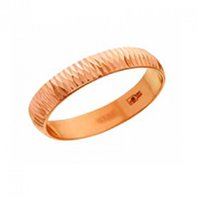 Обручальное кольцо Б3303 из красного золота, фигурное