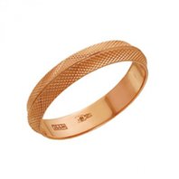 Обручальное кольцо Б3306 из красного золота, фигурное