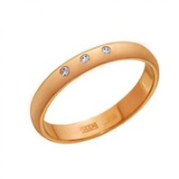 Обручальное кольцо Б3307 из красного золота, гладкое