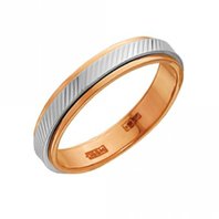 Обручальное кольцо Б3314 комбинированное, фигурное