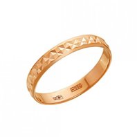Обручальное кольцо Б3316 из красного золота, фигурное