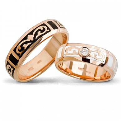 Обручальные кольца РУССКИЙ СТИЛЬ | РУССКИЙ СТИЛЬ-S3206 - Ювелирный салон SHULGA в Уфе