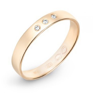 Обручальное кольцо R01-WED-00003-М7899 - Ювелирный бренд Московский ювелирный завод