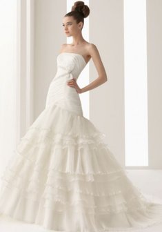 Свадебное платье 013-W27767. Силуэт Русалка (Рыбка), длинное со шлейфом.