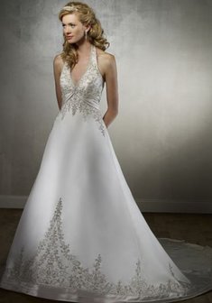 Свадебное платье 019-W27771. А-силуэт, длинное со шлейфом.