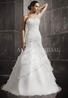 Свадебное платье 032-W27785. А-силуэт, длинное без шлейфа.