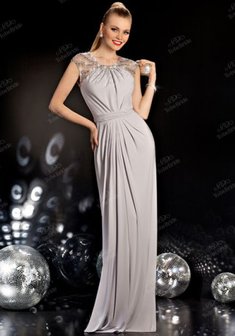 Вечернее платье 036-W27806. С прямой юбкой, длинное без шлейфа.