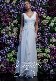 Свадебное платье А28124. С прямой юбкой, длинное без шлейфа.
