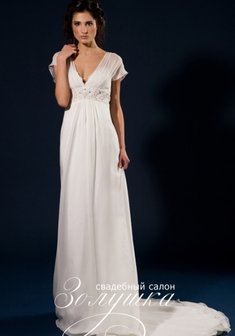 Свадебное платье А28126. В греческом стиле, длинное со шлейфом.