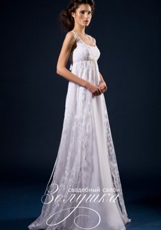 Свадебное платье SP3-349-А28137. В греческом стиле, длинное со шлейфом.