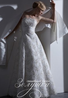 Свадебное платье А28152. А-силуэт, длинное без шлейфа.