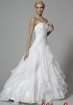 Свадебное платье AB 4594 L-M28159. А-силуэт, длинное без шлейфа.