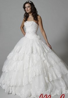 Свадебное платье CB 5086-M28180. С пышной юбкой, длинное со шлейфом.