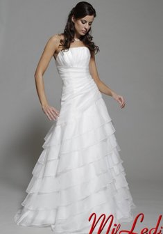 Свадебное платье EB 4296 L-M28185. А-силуэт, длинное без шлейфа.