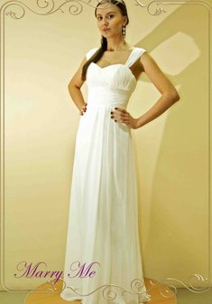 Свадебное платье M28726. С прямой юбкой, длинное без шлейфа.