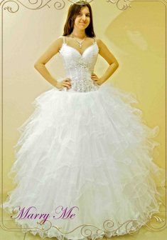 Свадебное платье M28730. С пышной юбкой, длинное без шлейфа.