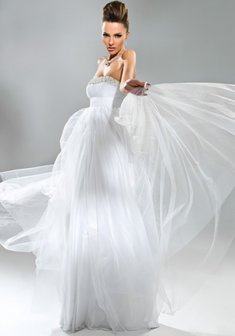 Свадебное платье Athenes-Н28862. В греческом стиле, длинное без шлейфа.